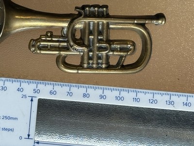 Flügelhorn Messing Musikinstrument Unikat Gürtelschnalle von Baron Buckle 6172