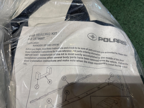 2014-2019 POLARIS RANGER CREW XP 900 DIESEL EBC86 CAB SEAL SYSTEM REAR 2879657 - Foto 4 di 4