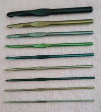 Green Pre-owned Metal Set of 9 Boye Crochet Hooks D,E,F,G,H,I,J,K, and N