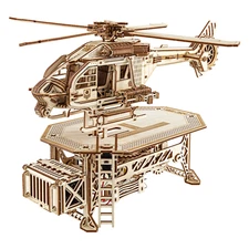 Wood Trick Thunder Chopper Wooden 3d Mechanical Model Kit Puzzle Toy Gift