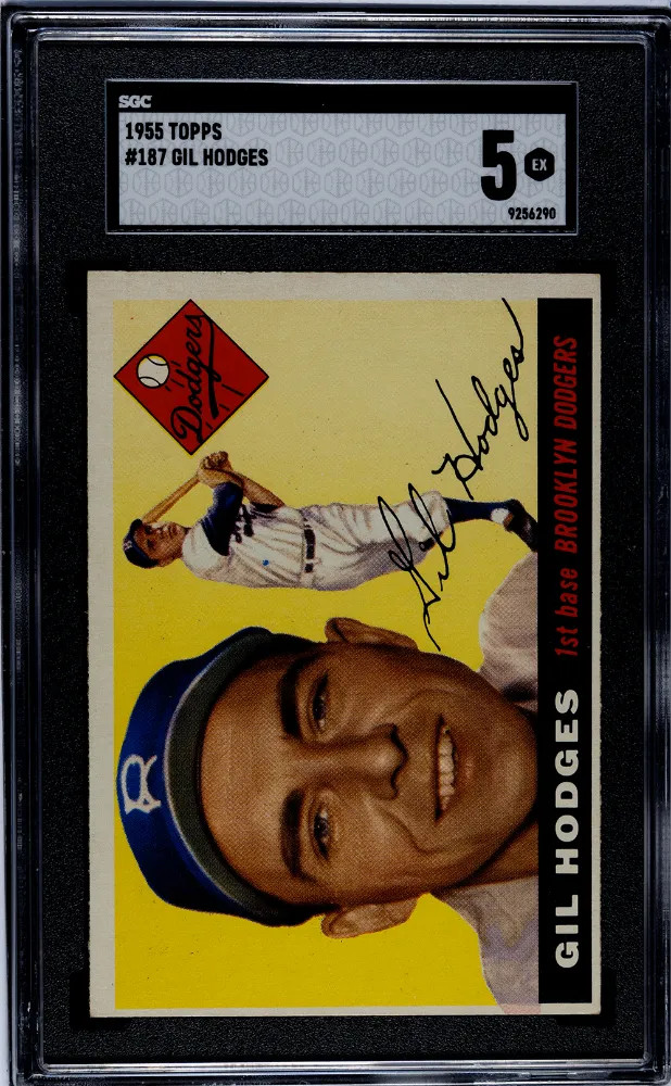 1955 Topps Gil Hodges #187 SGC 5