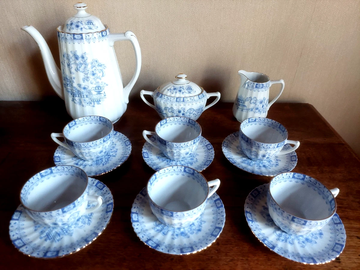 Bavaria - Service à thé complet en porcelaine dorée 24 kt