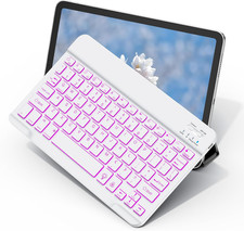 Wireless Bluetooth Keyboard for Samsung Galaxy Tablets, 7-Color Backlit, Ultra-S