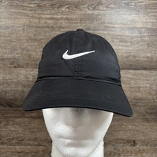 Nike Hat Cap Strap Back Boy's Black Dri-FIT Swoosh Logo Adjustable Youth
