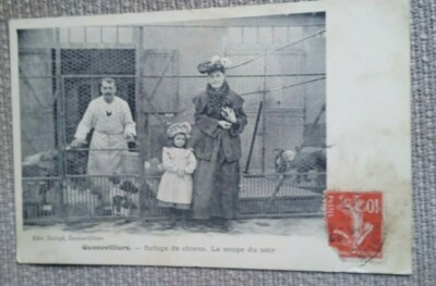 1 Postkarte AK Gennevilliers Hundehütte La Soupe du Nuit Edit. Doligé