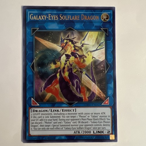 YuGiOh GalaxyEyes Solflare Dragon SOFUEN042 1st Edition Ultra Rare eBay