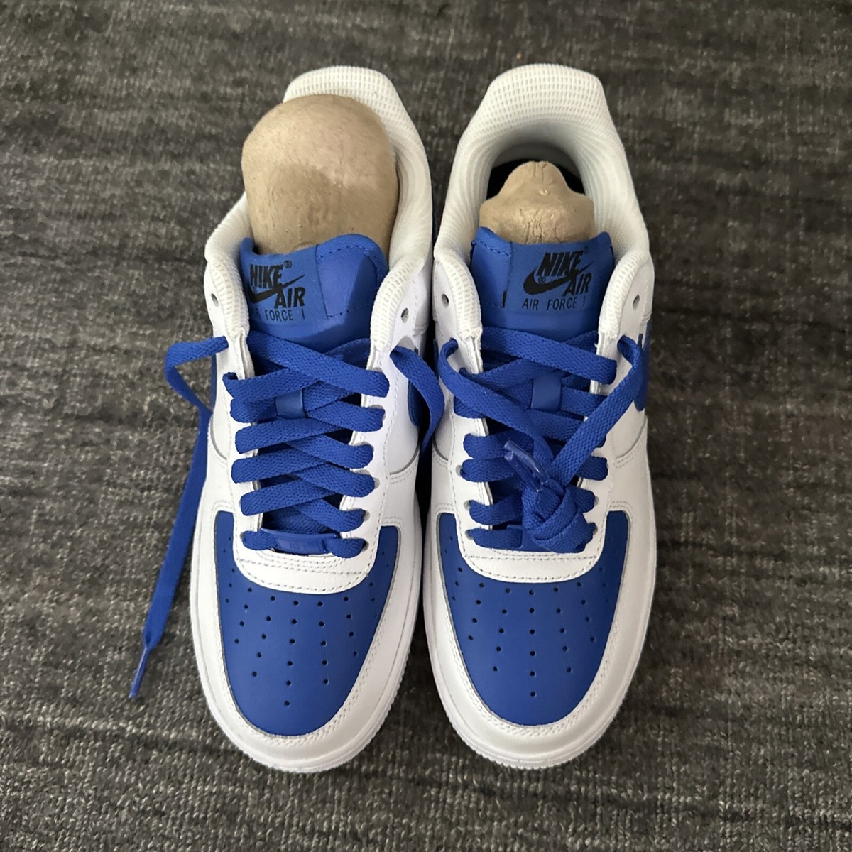 NIKE Air Force 1 ホワイト/ブルー 21cm Size 6 - Nike Air Force 1 custom white and blue | eBay