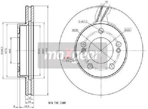 Original Maxgear Bremsscheibe 19-2270 FüR Daewoo Ssangyong-image