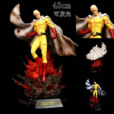 ONE PUNCH MAN Saitama Battle Ver. PVC Figure W/ Led Anime Model