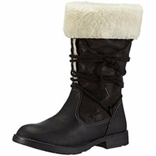 Geox Respira Sophia Girls 39 Amphbiox 8 B fit size 8 Black Calf-High Boots