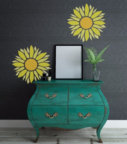 Sonnenblumenschablone - große wiederverwendbare Blumenschablone Vorlage - Bild 15 von 15