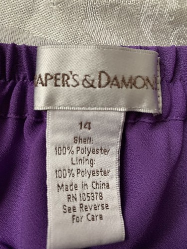 Draper’s & Damon’s 2-Piece Matching Top and Skirt Women's 14 Purple* - Picture 12 of 16