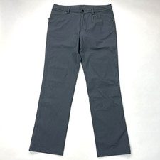 Lululemon Mission Pant II Mens 36 Gray 5 Pockets Reflective Power Stretch Gym