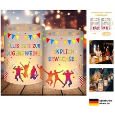 Windlichter PVC 28x12cm für Jugendweihe Tischdeko & Geschenke