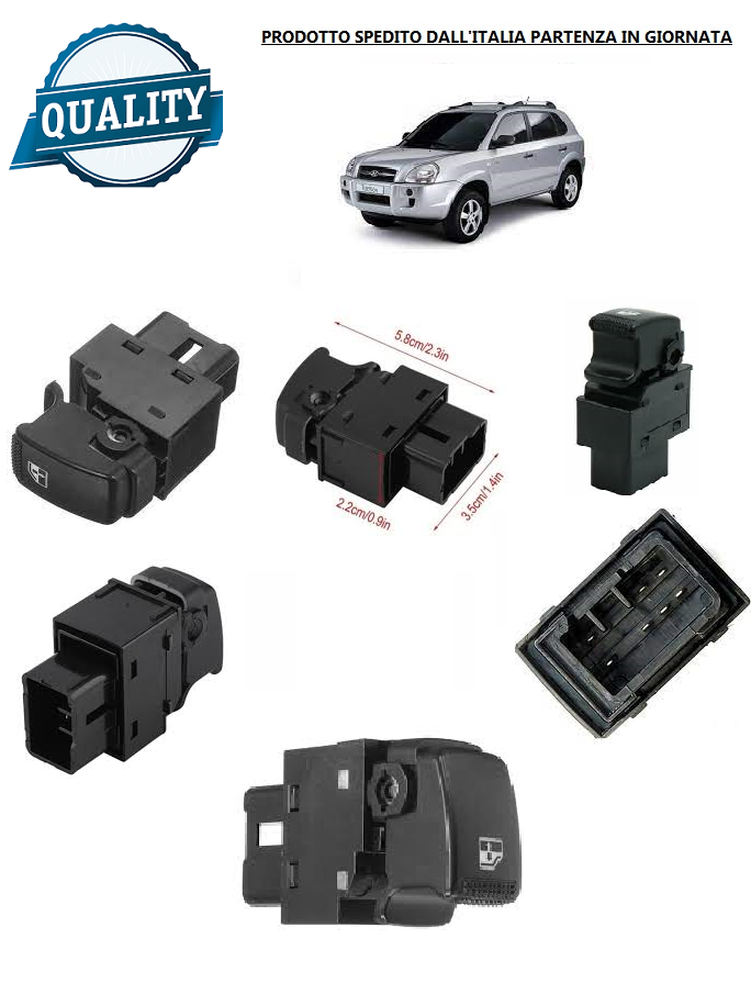 2 Interruttori A Pulsante Per Maniglia Esterna Anteriore Hyundai Tucson 2016-2020 - Ricambio OEM