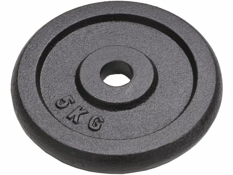 Disco in ghisa da 5 kg per bilanciere e manubri