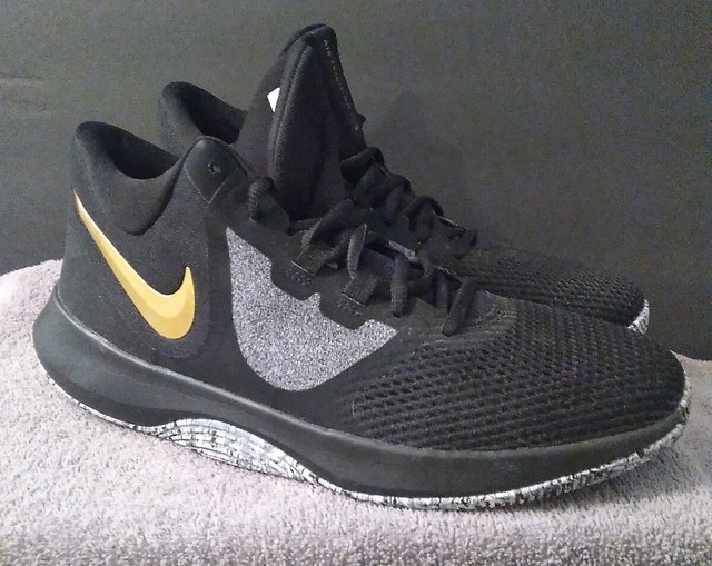 nike air precision black and gold