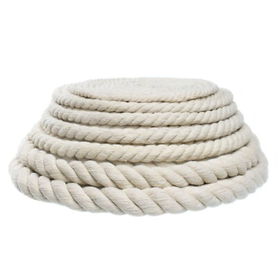 10/25/50/100FT Twisted Soft Cotton Rope Cord String Craft DIY Handmade Macrame
