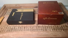 Two Empty La Flor Dominicana Wooden Cigar Boxes