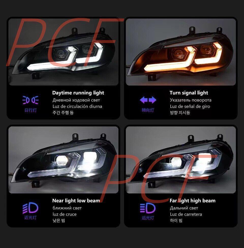 Headlights Upgrade LED DRL Laser Projector Head Lamps For