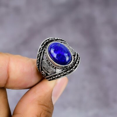 Multi Edelstein Handarbeit 925 Sterling Silber Geschenk Schmuck Ring Variation