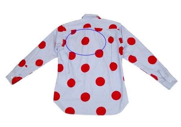 COMME des GARCONS SHIRT Stripe Switching Dot Printed Check COMME des GARCONS SHIRT Stripe Switching Dot Printed Check