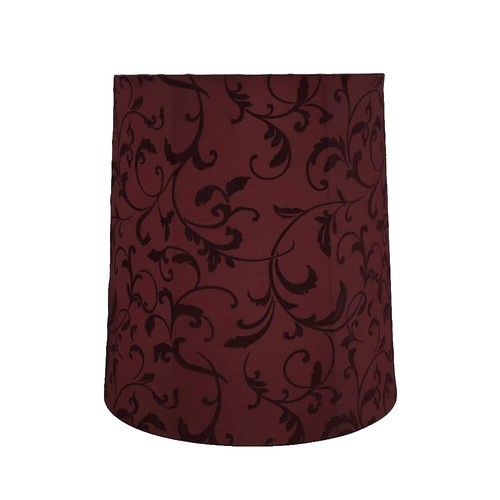 Possini Euro Red Textured Drum Lamp Shade - 10x10x12 Inches With Chrome Spider Fitting