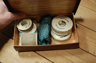 3 Vintage Johnson And Johnson procter & gamble box Adhesive Tape Tins lot