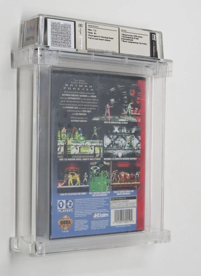 New Batman Forever Sega Genesis Factory Sealed Video Game! Wata Graded 7.5 B+ - Image 2 of 4