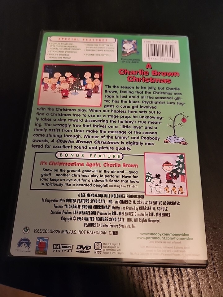 A charlie brown christmas dvd