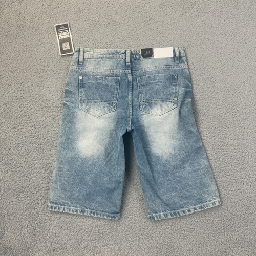 Southpole Moto Jean Shorts Boys Size 16 Blue Distressed w/TAG - Picture 2 of 13