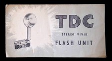 Original Camera Instructions/Manual: TDC Stereo Vivid Flash Unit