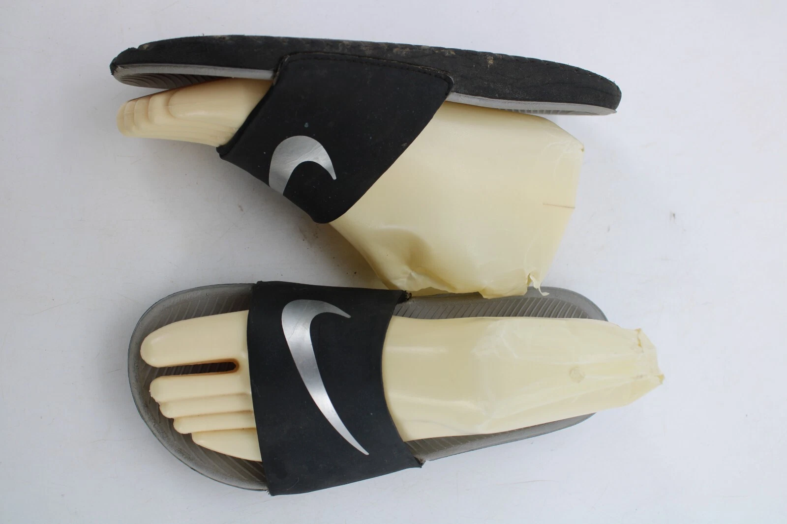 NIKE SLIDES CIABATTE SANDALI BASSI ESTIVI NERI BAMBINA RAGAZZO 5Y