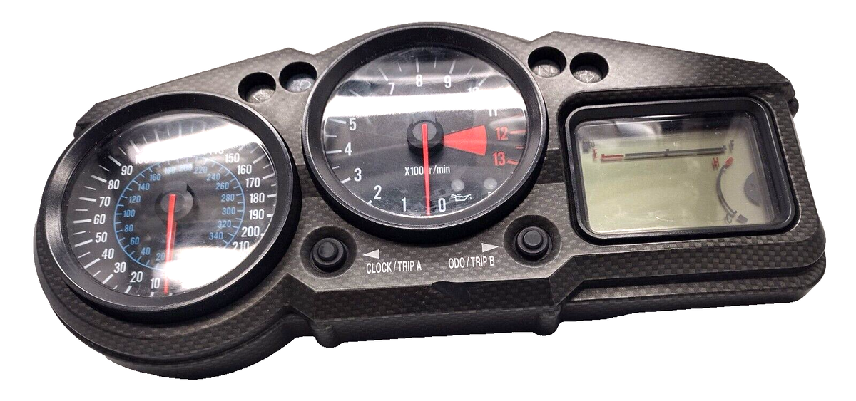 02-05 Kawasaki ZX12r Speedometer Tach Gauges Meter 220 MPH 02-05 Kawasaki ZX12r Speedometer Tach Gauges Meter 220 MPH