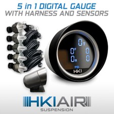 Digital 5 In 1 Air Ride Gauge 200 Psi For Air Suspension - With Harness Digital 5 In 1 Air Ride Gauge 200 Psi For Air Suspension - With Harness