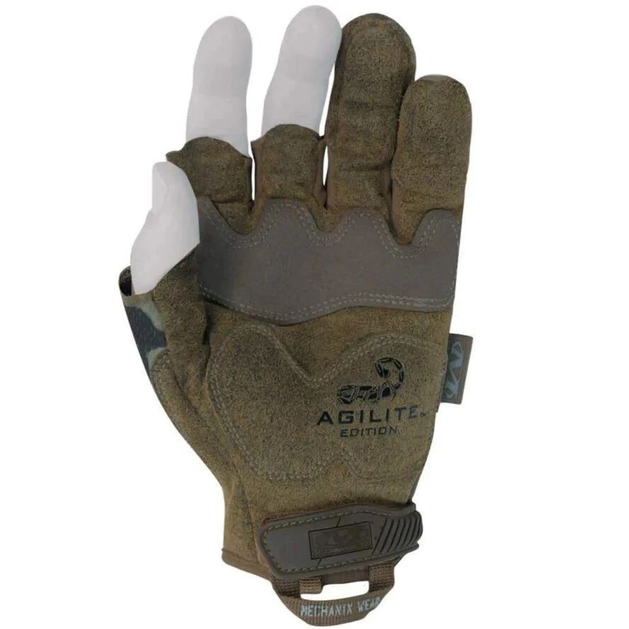 Luva Tática Agilite Semi-FINGERLESS Mechanix M-PACT Grande Multicâmera Camuflagem - Imagem 2 de 3