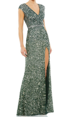 Mac Duggal Sequin Embellished Trumpet Gown-Size 0 ( LK# 120A)
