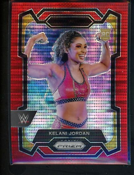 2024 Panini Prizm WWE Kelani Jordan Red Pulsar /399
