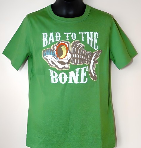 NEW Gap Kids Green Bad to the Bone Fish Skeleton Applique Short Sleeve Shirt - Picture 7 of 7