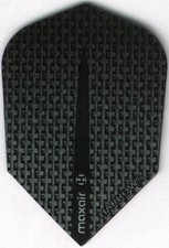 Black/Silver MAXAIR Dart Flights: 1.9 in. length: Style 2: 3 per set
