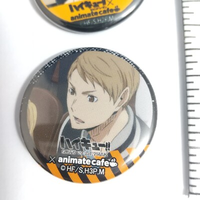A75695 Haikyuu !! AnimateCafe Can Badge Akiteru Tsukishima | eBay