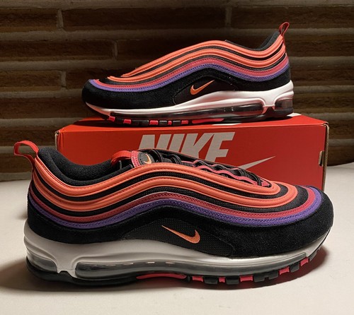 Nike para hombre Air Max 97 ""Sunset"" negro/brillante mango/rojo sirena talla 10 [DJ5137-001] |