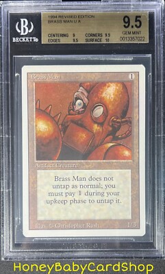 MTG 3rd Edition Revised 1994 Brass Man BGS 9.5 GEM MINT Old School 93/ ...