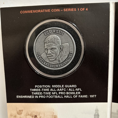 Bill Willis Paul Warfield Cleveland Browns 60th Anniversary Coins Football HOF - Picture 6 of 12