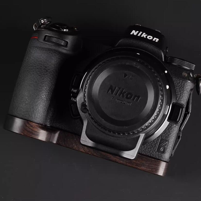 Nikon Z7ii Nikon Z6 Leather Case Wood Wooden Camera Grip Baseplate