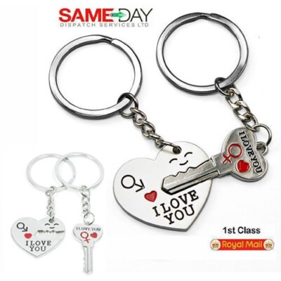 Perfektes Valentinstagsgeschenk für Ihn Jahrestag Geschenk Schlüsselanhänger Set I Love U
