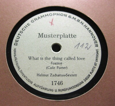 HELMUT ZACHARIAS SEXTETT What Is This Thing Called Love  DGG MUSTERPLATTE (286)