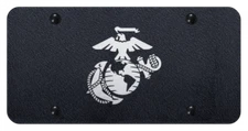 U.S.M.C. Laser Etched Logo Rugged Black License Plate Official Licensed