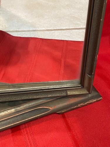 RARE 2 Shaving Mirrors Double Wood Frame Painted Standing 11"x9" each Antique - Picture 15 of 24