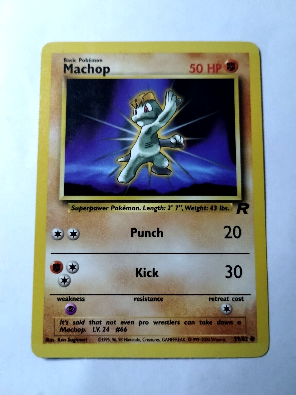 Pokémon TCG Machop Team Rocket 59 Regular Common - Uncirculated